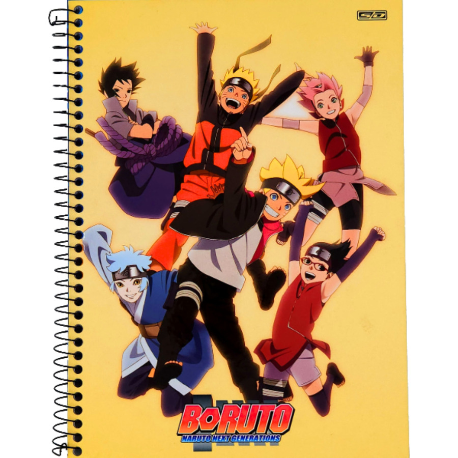 Caderno SD Boruto 1 Matéria Universitário 80 Folhas 27,5cm X 20cm X 1,2cm - Imagem 4