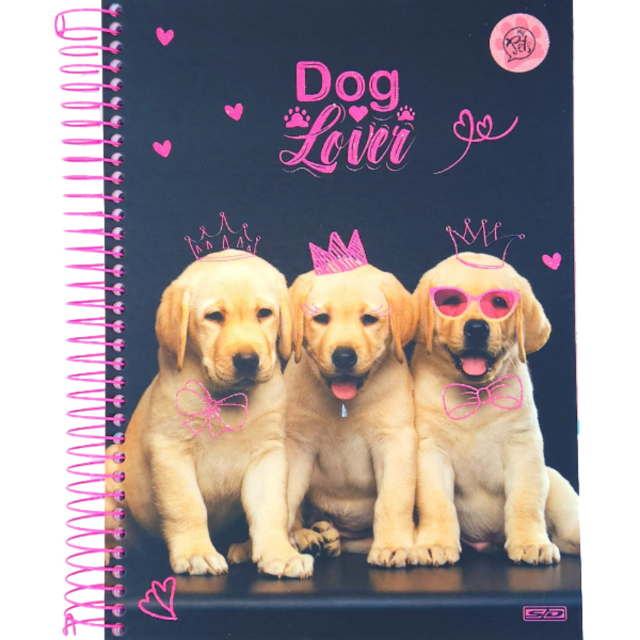 Caderno SD My Pets 15 Matérias Universitário 240 Folhas 27,5cm X 20cm X 2,3cm - Imagem 7