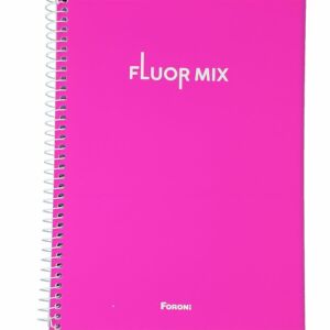 Caderno universitário Foroni Fluor Mix 1 matéria 80 folhas 27,5cm x 20cm x 1,2cm