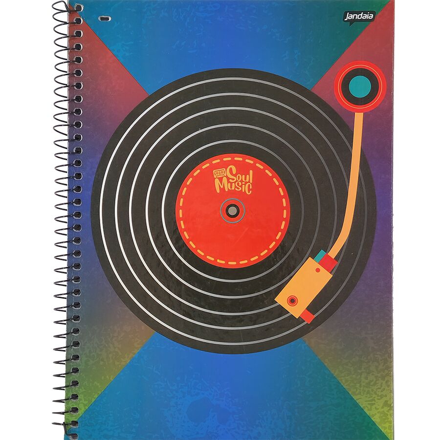 Caderno Sou Music 1 matéria universitário Jandaia 80 folhas 27,5cm x 20cm x 1,2cm - Imagem 4