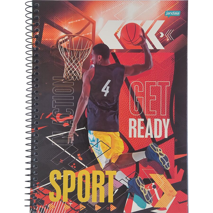 Caderno Sport 15 matérias 240 folhas universitário Jandaia 27,5cm x 20cm x 2,1cm - Imagem 2
