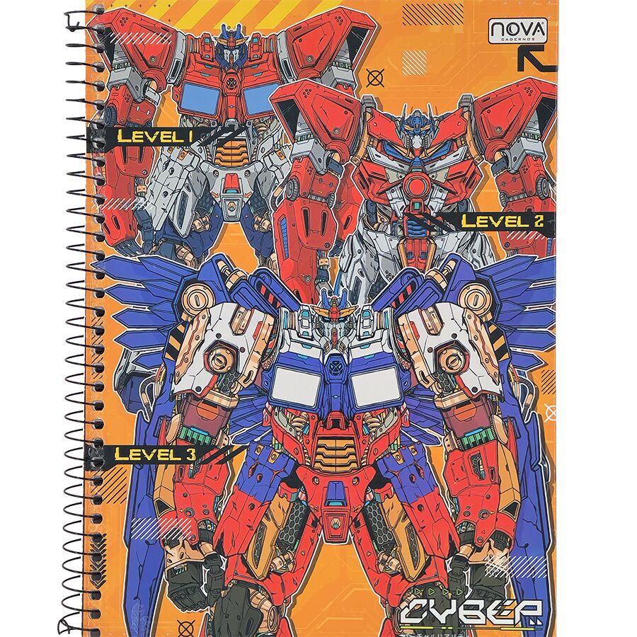 Caderno Nova Cyber 1 matéria universitário 80 folhas 27,5cm x 20cm x 1,2cm - Imagem 6