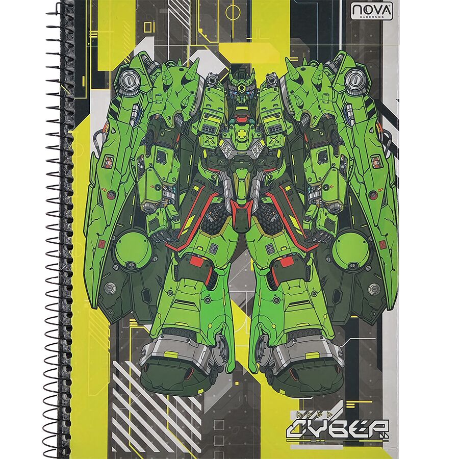 Caderno Nova Cyber 1 matéria universitário 80 folhas 27,5cm x 20cm x 1,2cm - Imagem 5