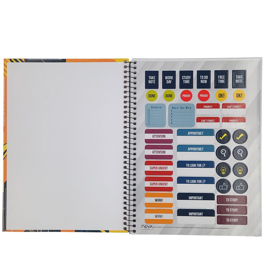 Caderno Nova Cyber 1 matéria universitário 80 folhas 27,5cm x 20cm x 1,2cm - Imagem 7