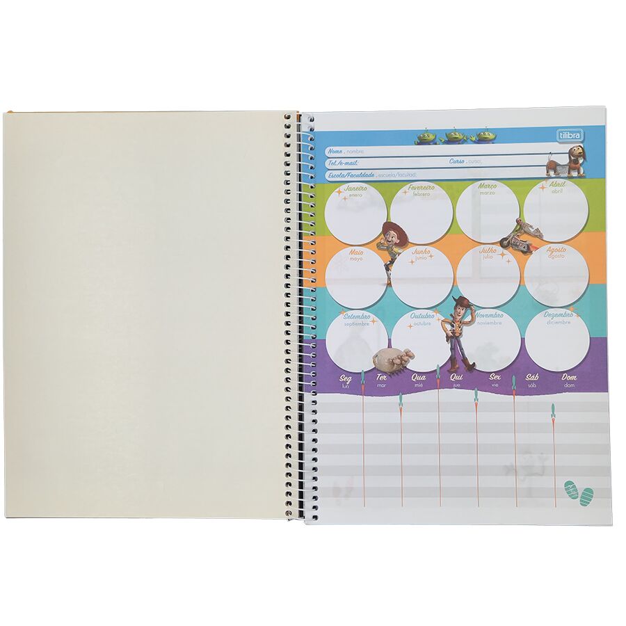 Caderno Tilibra Toy Story 1 matéria 80 folhas universitário 27,5cm x 20cm x 1,2cm - Imagem 4