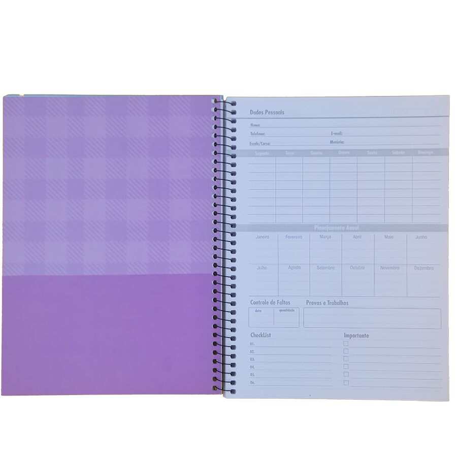 Caderno Nova Snowball 1 matéria universitário 80 folhas 27,5cm x 20cm x 1,2cm - Imagem 2