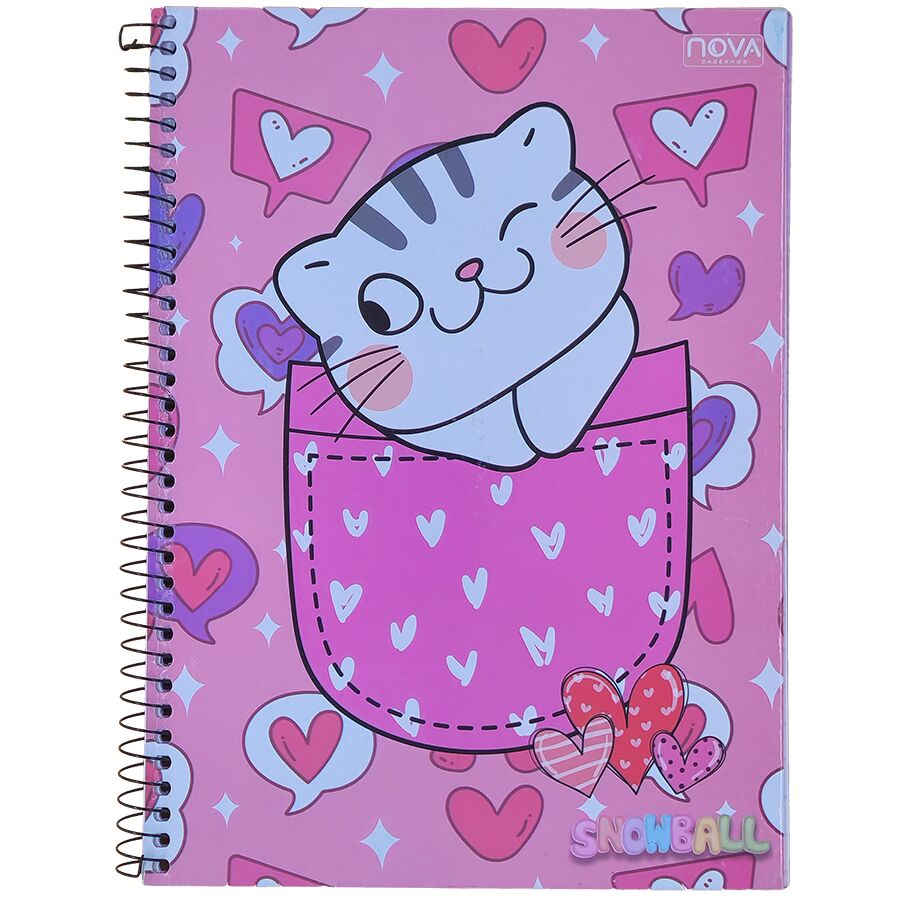Caderno Nova Snowball 1 matéria universitário 80 folhas 27,5cm x 20cm x 1,2cm
