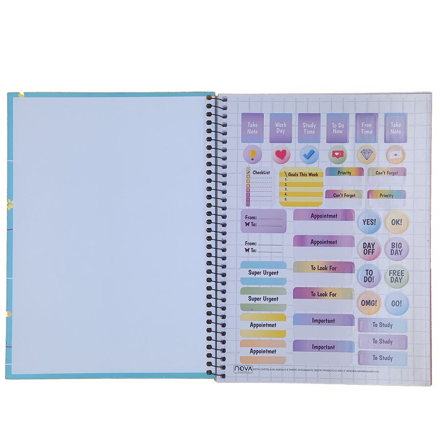 Caderno Nova Snowball 1 matéria universitário 80 folhas 27,5cm x 20cm x 1,2cm - Imagem 3