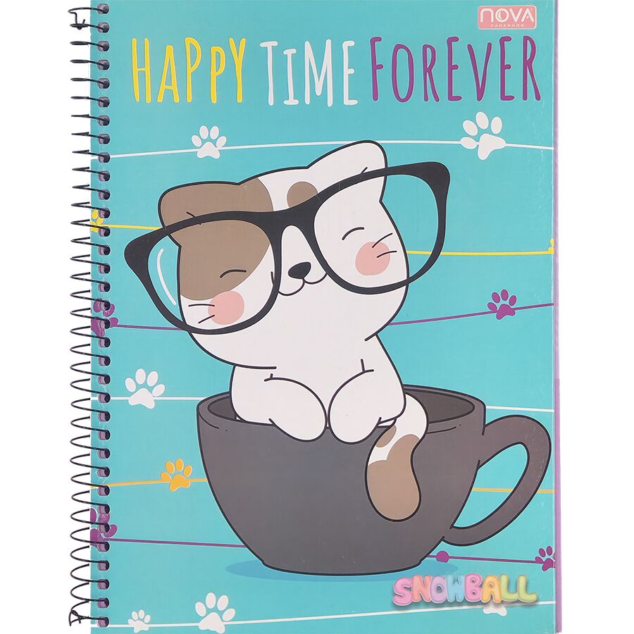 Caderno Nova Snowball 1 matéria universitário 80 folhas 27,5cm x 20cm x 1,2cm - Imagem 6