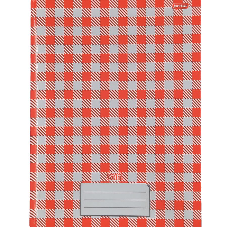 brochura Stiff Listrado vermelho