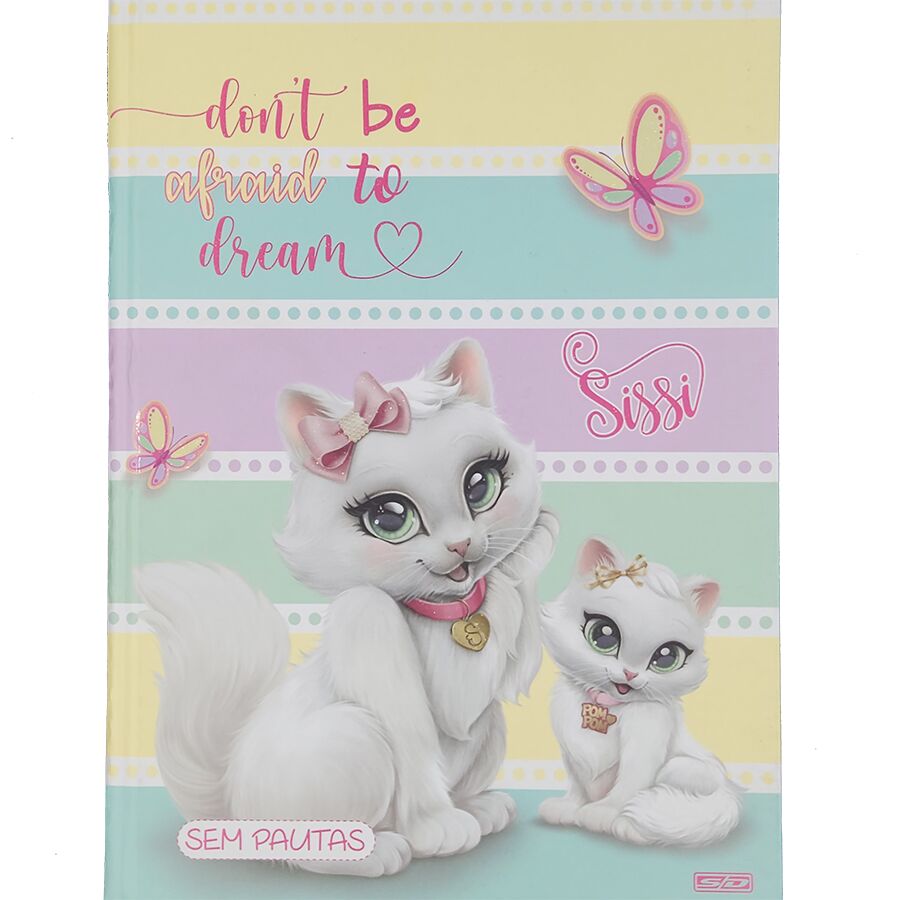 Caderno brochura Sissi 80 folhas sem pauta São Domingos 27,5cm x 20cm x 1,2cm - Imagem 3