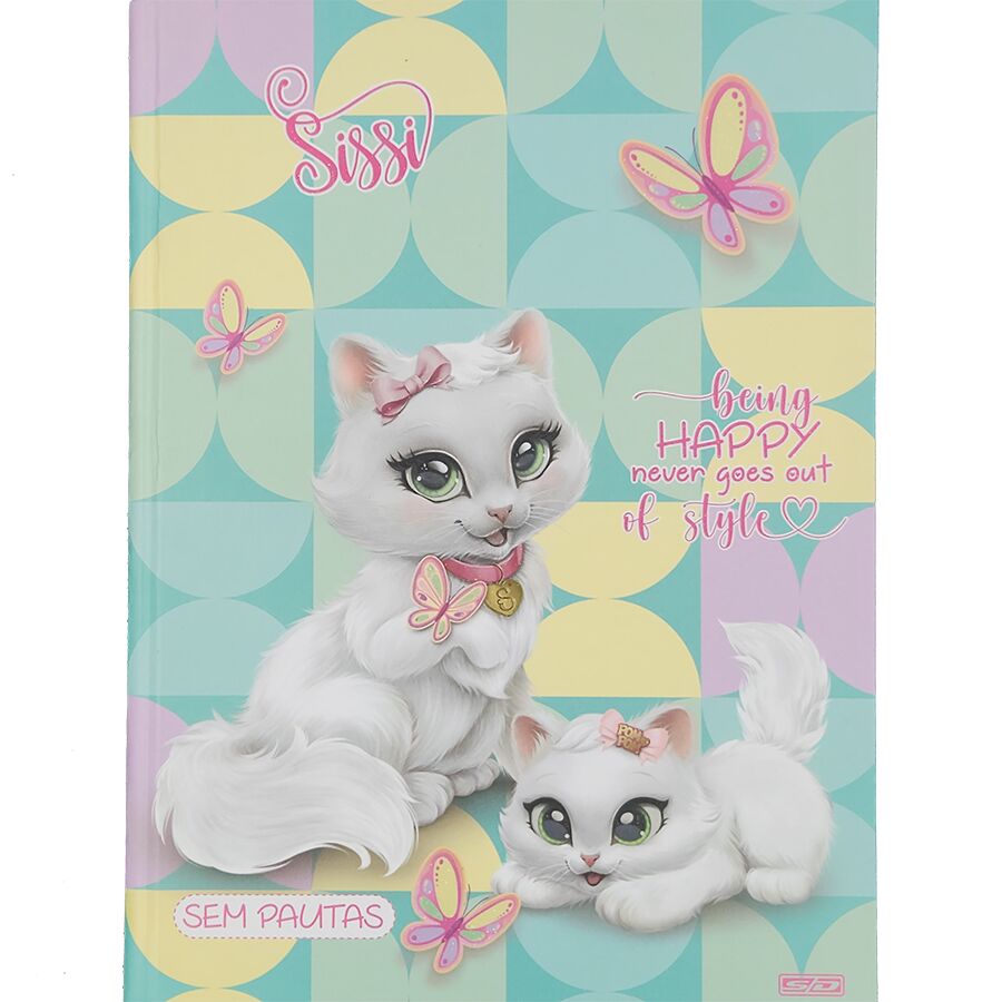 Caderno brochura Sissi 80 folhas sem pauta São Domingos 27,5cm x 20cm x 1,2cm - Imagem 4