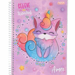 Caderno Nova Amei 10 matérias universitário 160 folhas 27,5cm x 20cm x 1,8cm