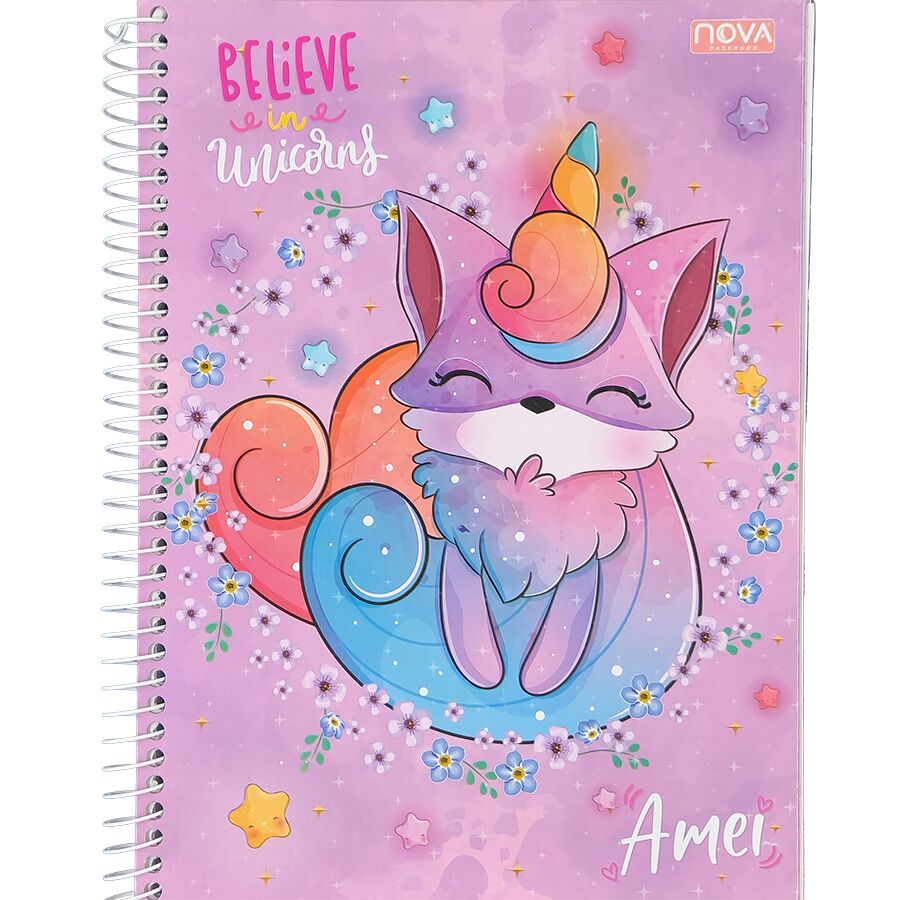 Caderno Nova Amei 10 matérias universitário 160 folhas 27,5cm x 20cm x 1,8cm