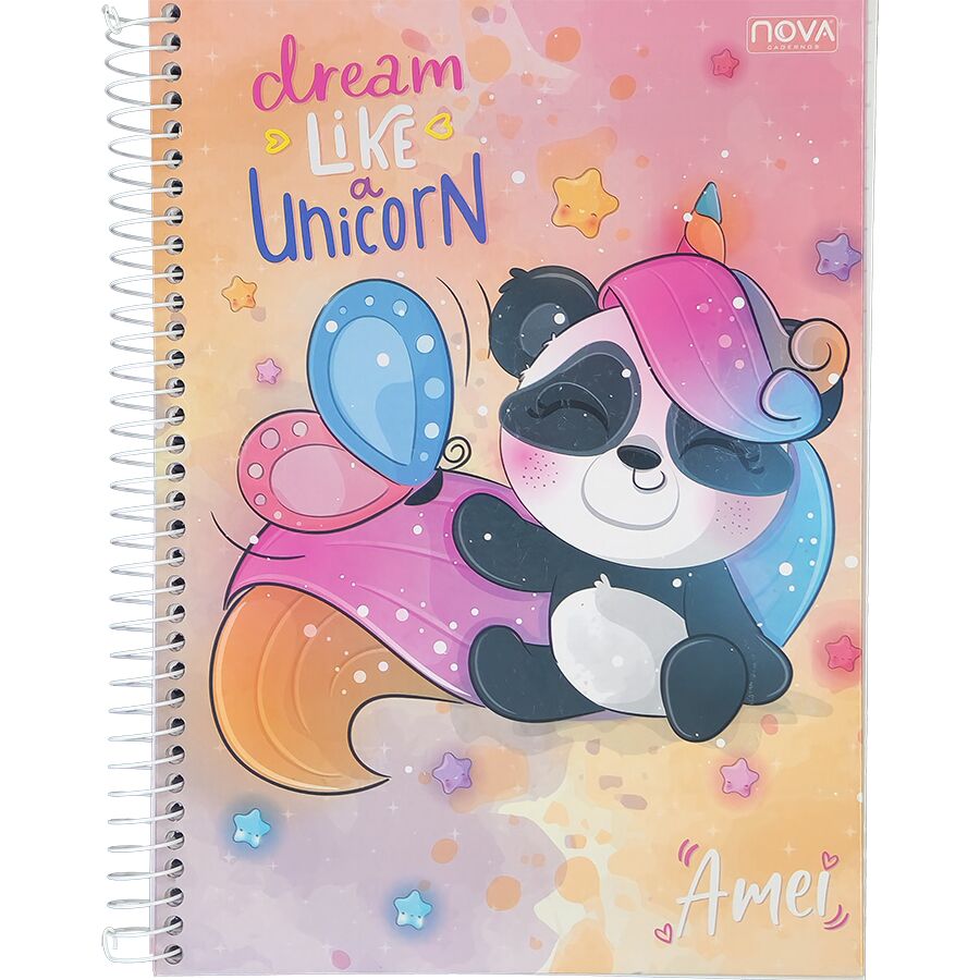 Caderno Nova Amei 10 matérias universitário 160 folhas 27,5cm x 20cm x 1,8cm - Imagem 5