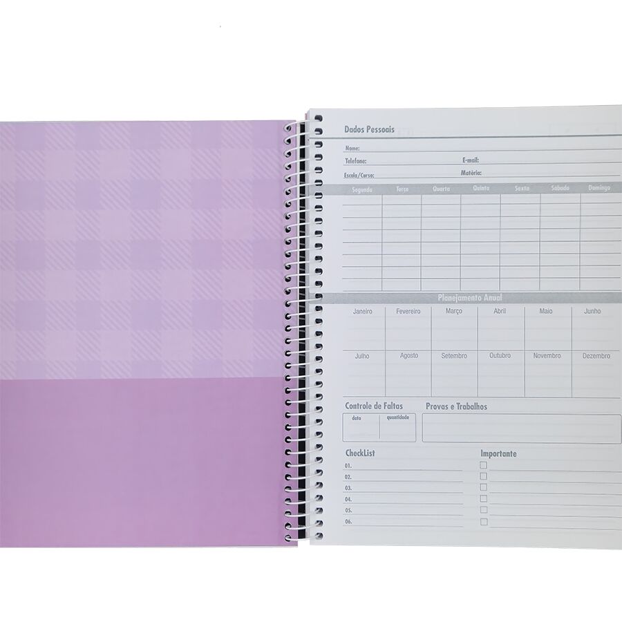 Caderno Nova Amei 10 matérias universitário 160 folhas 27,5cm x 20cm x 1,8cm - Imagem 7