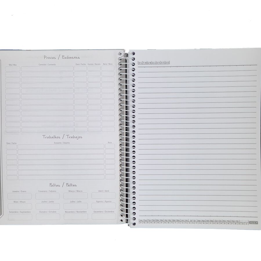 Caderno SD Jesus Cristo 10 matérias universitário 160 folhas 27,5cm x 20cm x 1,8cm - Imagem 5
