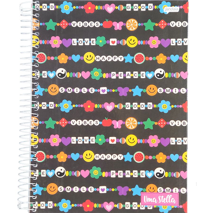 Caderno Jandaia Uma Stella 10 matérias universitário 160 folhas 27,5cm x 20cm x 1,8cm - Imagem 9