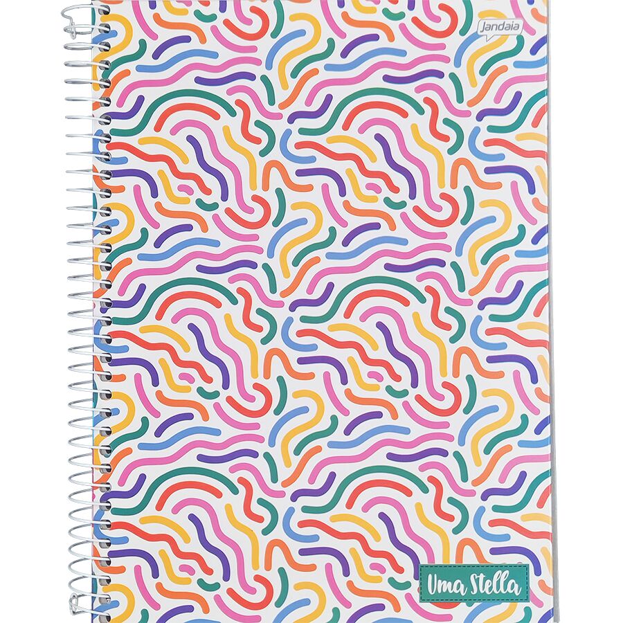 Caderno Jandaia Uma Stella 10 matérias universitário 160 folhas 27,5cm x 20cm x 1,8cm - Imagem 6