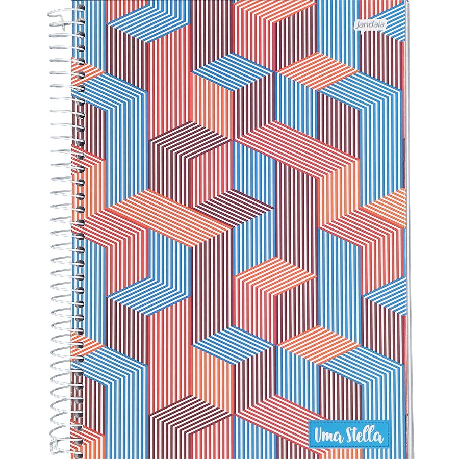 Caderno Jandaia Uma Stella 10 matérias universitário 160 folhas 27,5cm x 20cm x 1,8cm - Imagem 5
