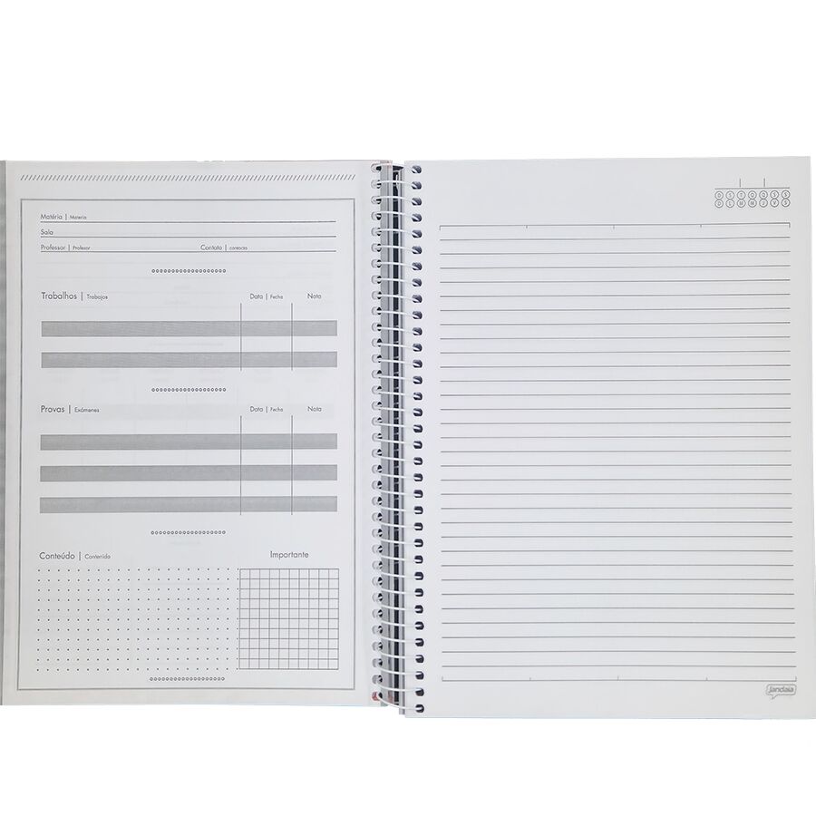 Caderno Jandaia Uma Stella 10 matérias universitário 160 folhas 27,5cm x 20cm x 1,8cm - Imagem 3
