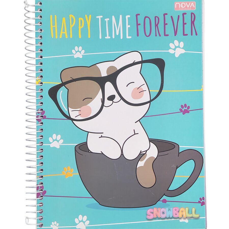 Caderno Nova Snowball 10 matérias universitário 160 folhas 27,5cm x 20cm x 1,8cm - Imagem 6