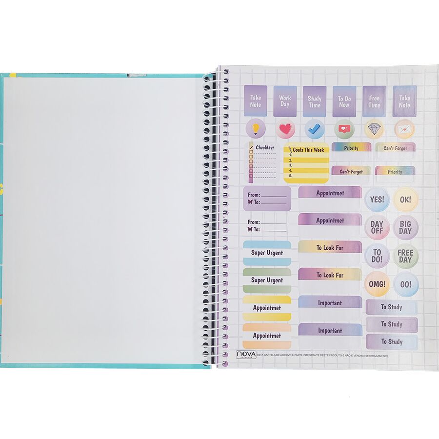 Caderno Nova Snowball 10 matérias universitário 160 folhas 27,5cm x 20cm x 1,8cm - Imagem 4