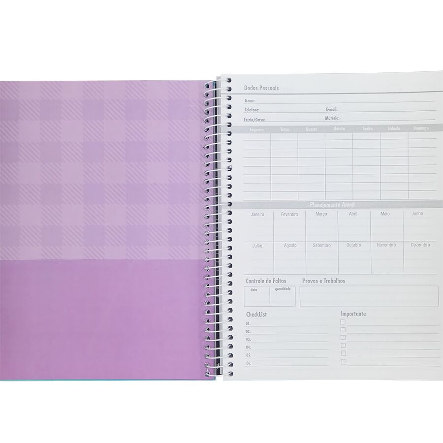 Caderno Nova Snowball 10 matérias universitário 160 folhas 27,5cm x 20cm x 1,8cm - Imagem 8