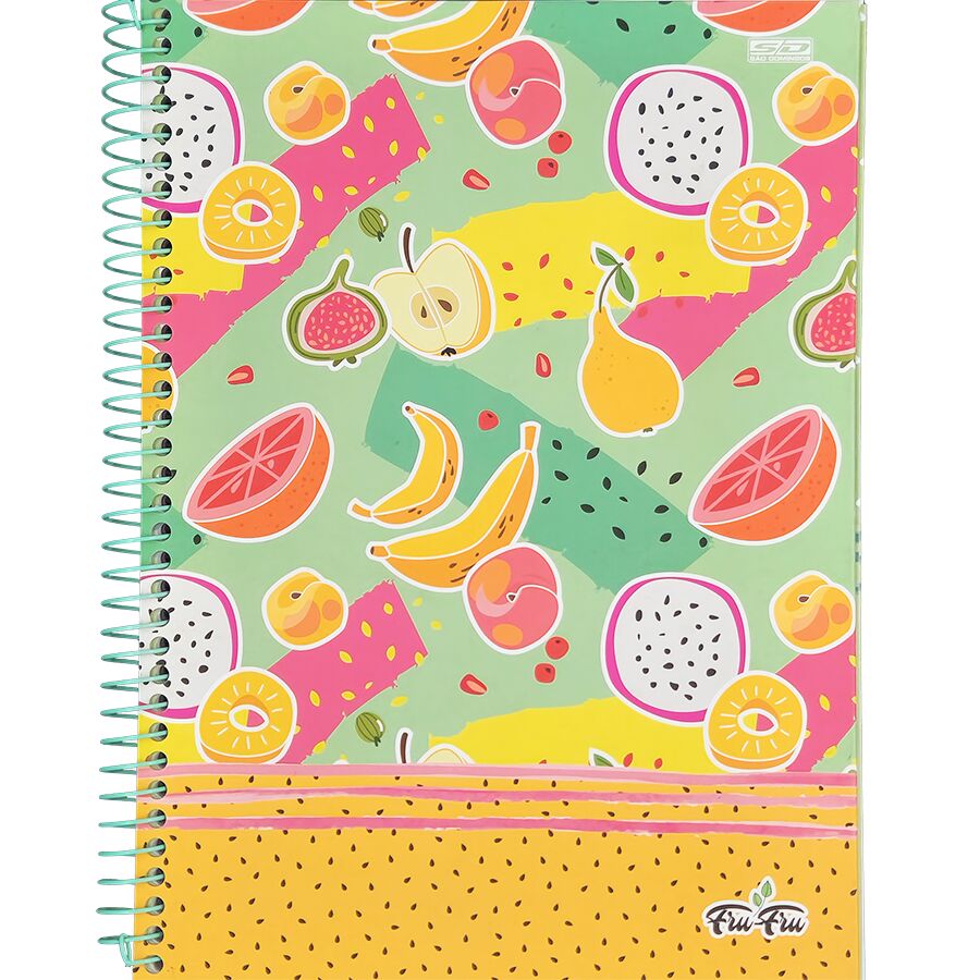 Caderno SD Fru Fru 10 matérias universitário 160 folhas 27,5cm x 20cm x 1,8cm