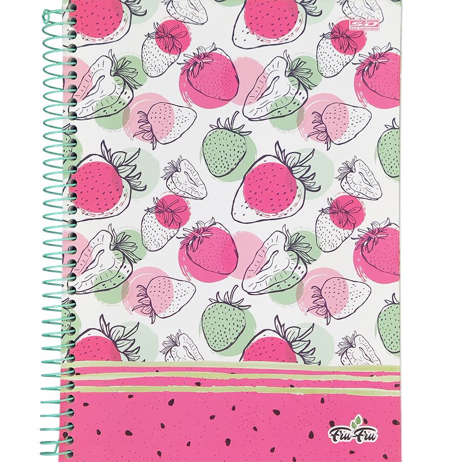 Caderno SD Fru Fru 10 matérias universitário 160 folhas 27,5cm x 20cm x 1,8cm - Imagem 3