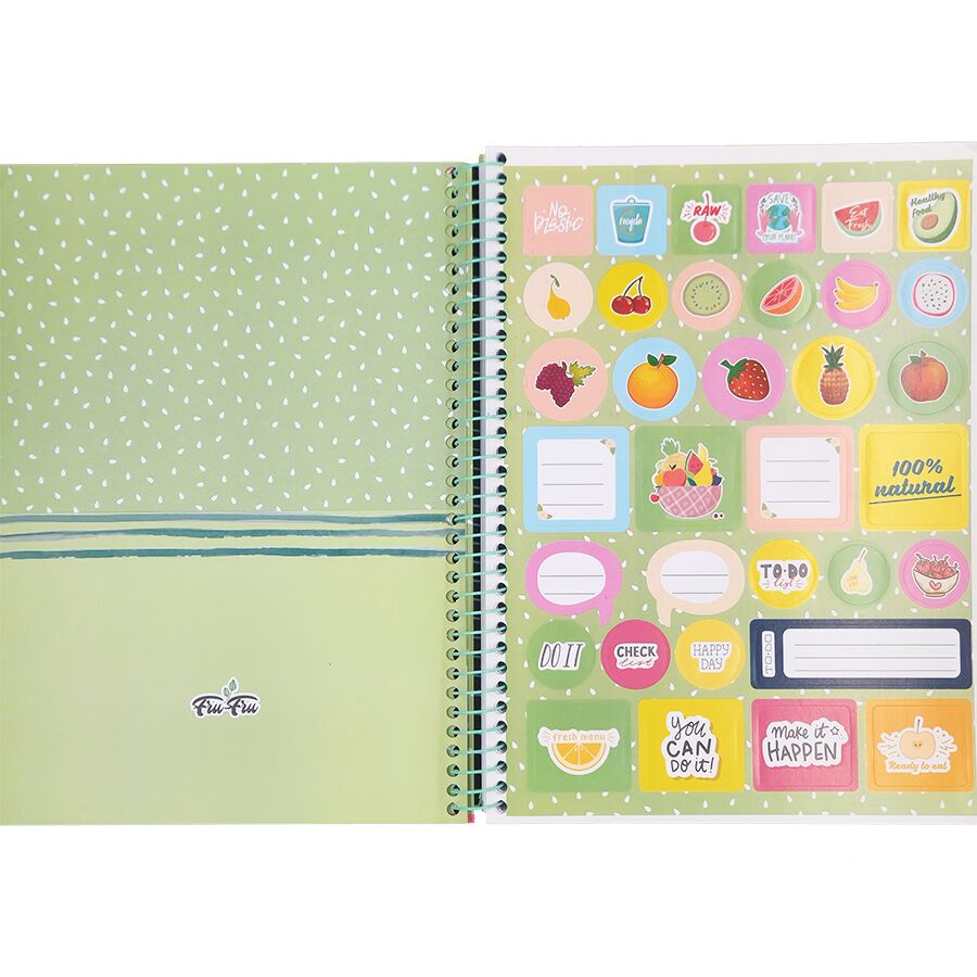 Caderno SD Fru Fru 10 matérias universitário 160 folhas 27,5cm x 20cm x 1,8cm - Imagem 5