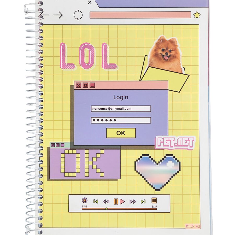 Caderno SD Pet Net 10 matérias