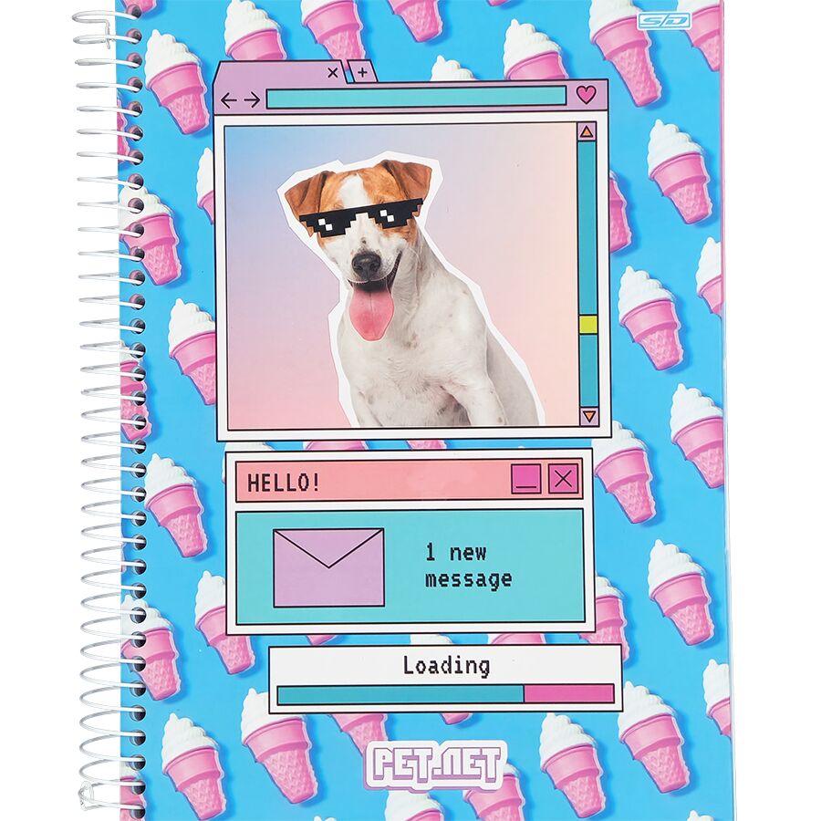 Caderno SD Pet Net 10 matérias universitário 160 folhas 27,5cm x 20cm x 1,8cm - Imagem 4