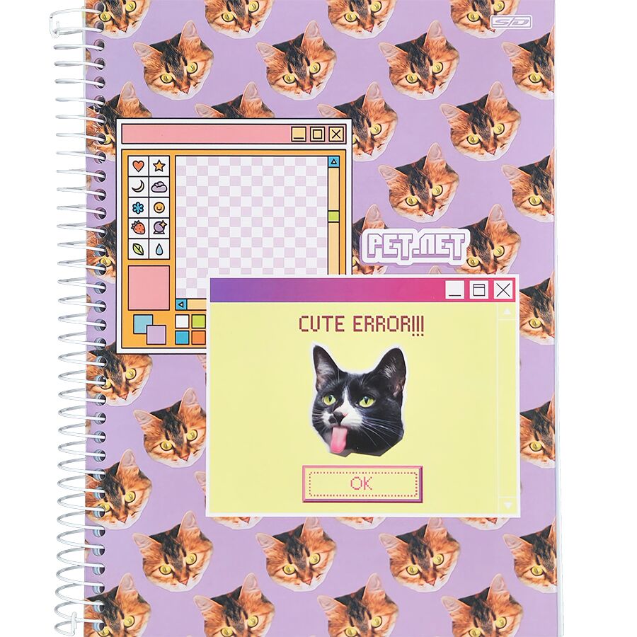 Caderno SD Pet Net 10 matérias universitário 160 folhas 27,5cm x 20cm x 1,8cm - Imagem 2