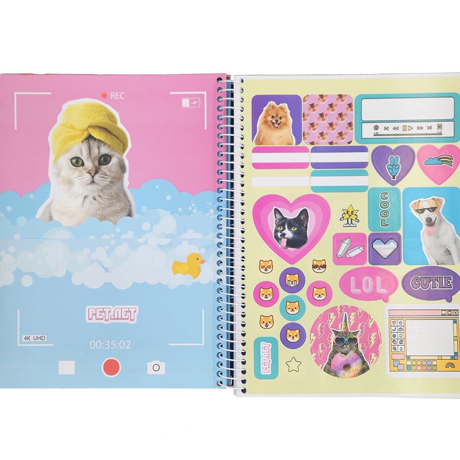 Caderno SD Pet Net 10 matérias universitário 160 folhas 27,5cm x 20cm x 1,8cm - Imagem 3