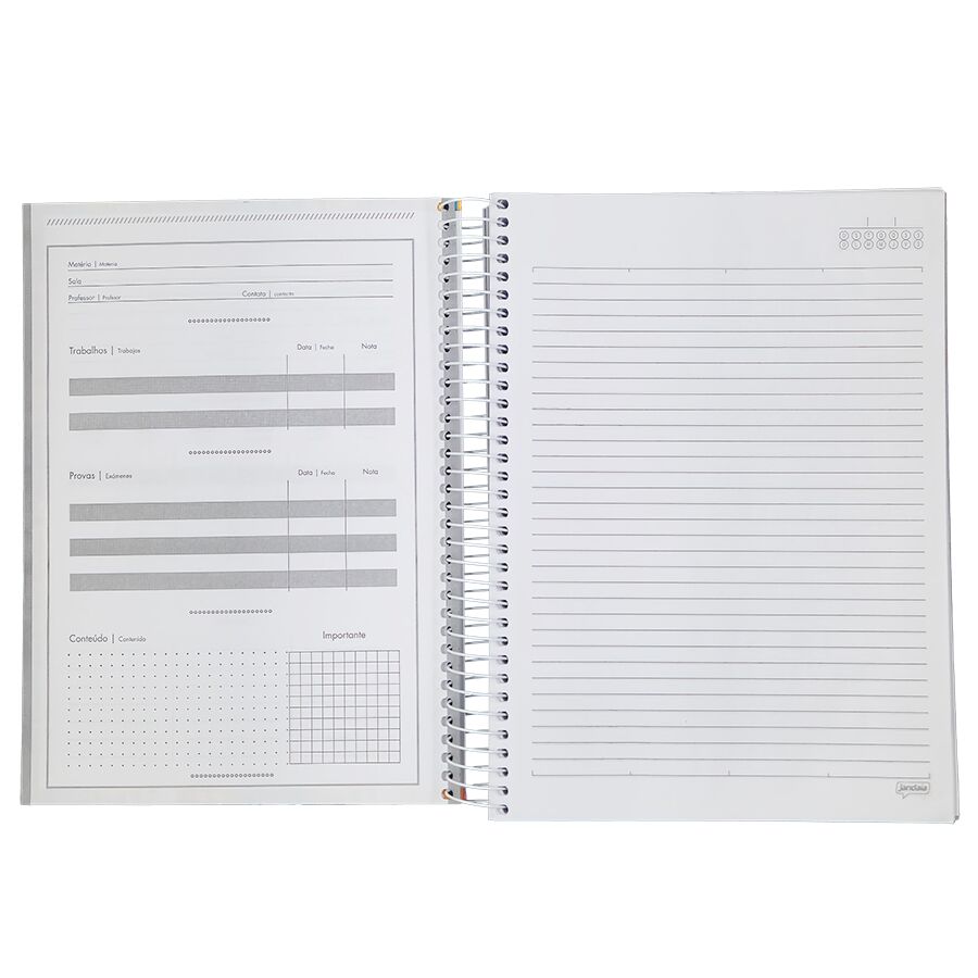 Caderno Uma Stella 15 matérias universitário Jandaia 240 folhas 27,5cm x 20cm x 2,1cm - Imagem 3