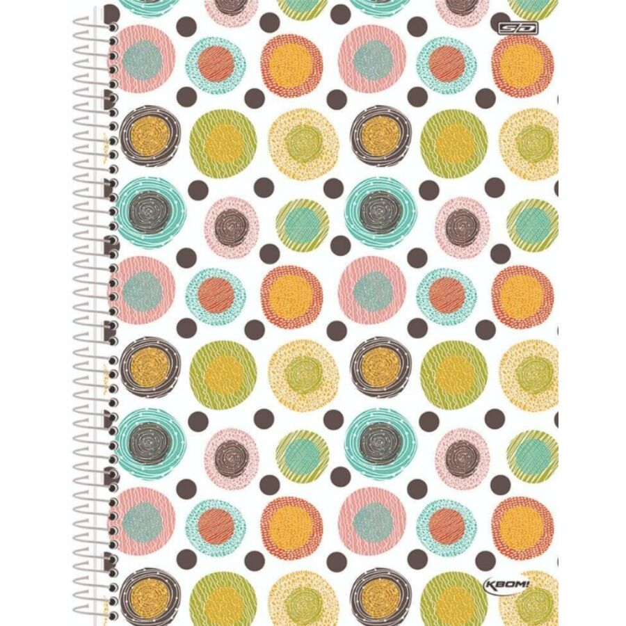 Caderno universitário SD Kbom 15 matérias 300 folhas 27,5cm x 20cm x 2,3cm - Imagem 7