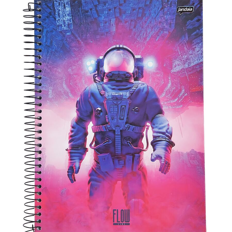 Caderno Flow Line 15 matérias 240 folhas universitário Jandaia 27,5cm x 20cm x 2,1cm - Imagem 4