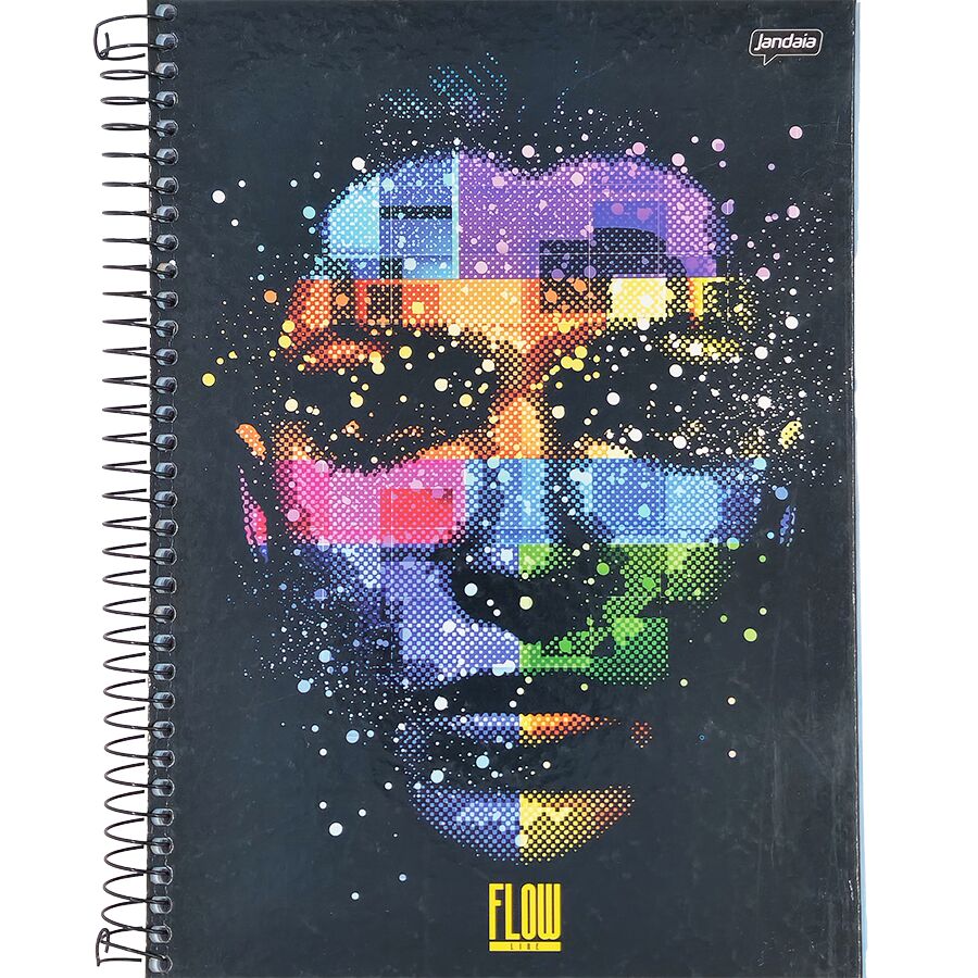 Caderno Flow Line 15 matérias 240 folhas universitário Jandaia 27,5cm x 20cm x 2,1cm