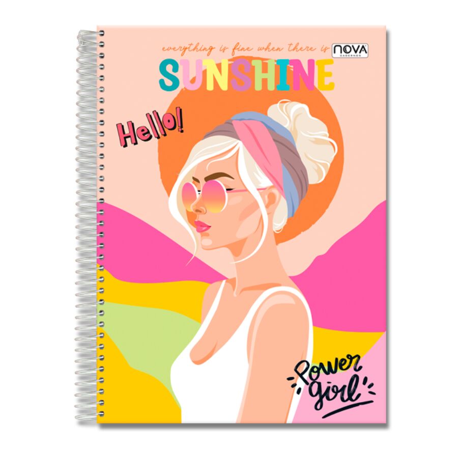 Caderno Nova Power Girl universitário 15 matérias 300 folhas - Imagem 2
