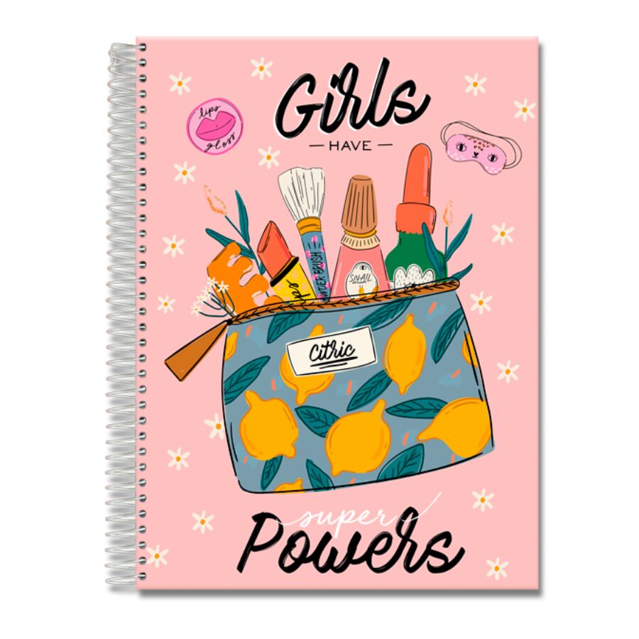 Caderno Nova Power Girl universitário 15 matérias 300 folhas - Imagem 6