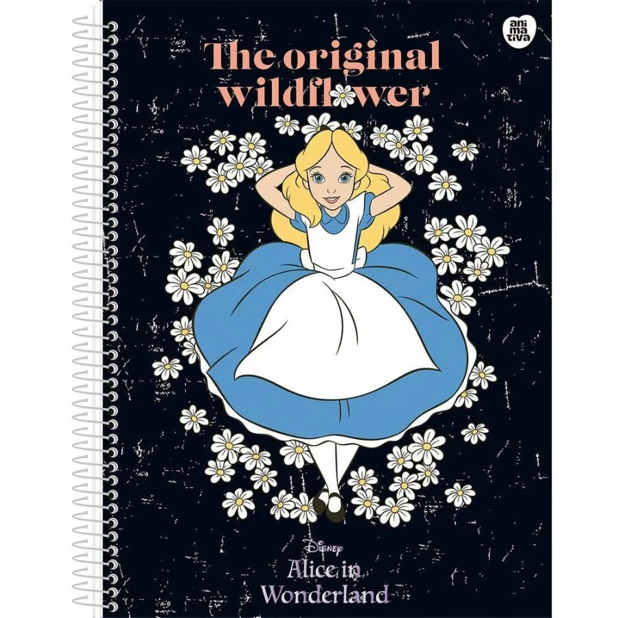 Caderno Alice In Wonderland 10 matérias Universitário São Domingos