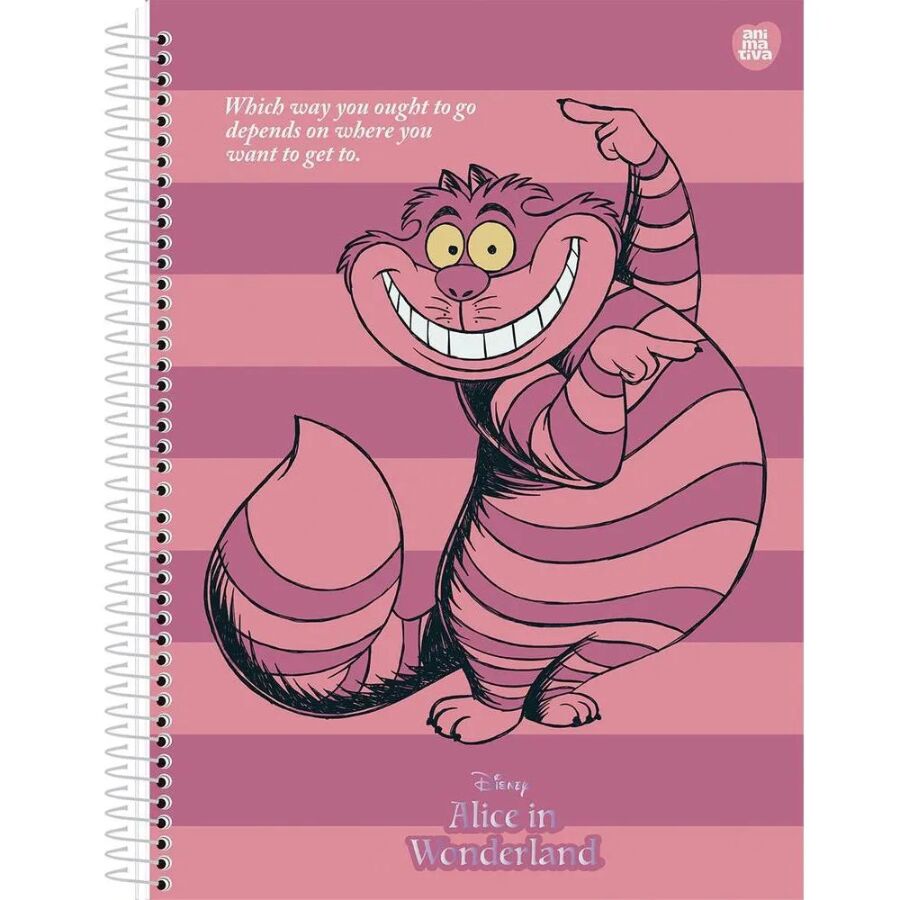 Caderno Alice In Wonderland 10 matérias Universitário São Domingos - Imagem 4