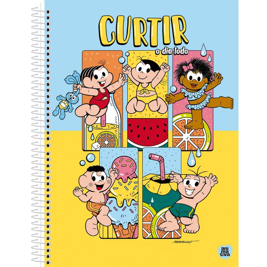 Caderno Turma da Monica 10 materias 160 folhas Animativa - Imagem 3