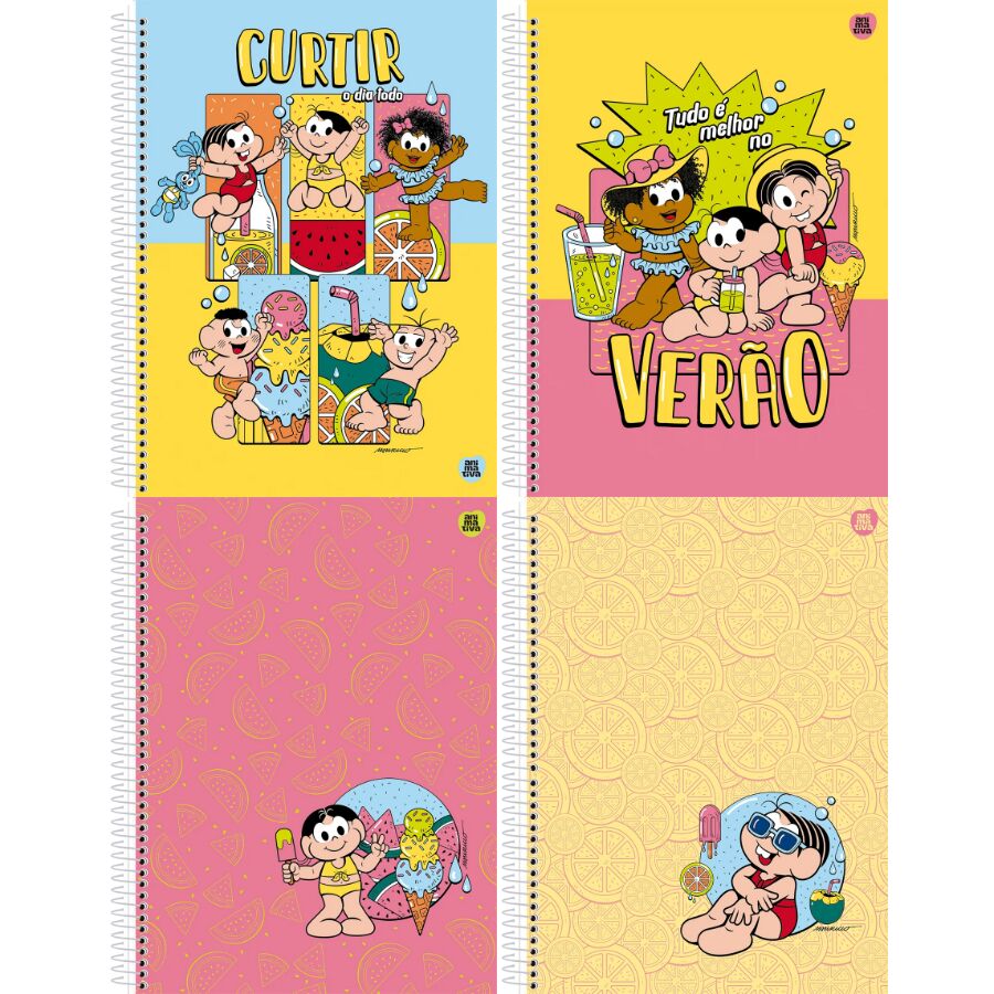 Caderno Turma da Monica 10 materias 160 folhas Animativa - Imagem 5