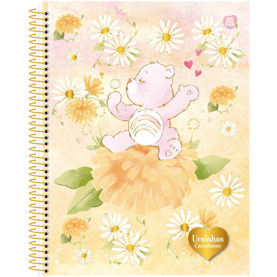 Caderno universitário 1 matéria animativa Ursinhos carinhosos - Imagem 2