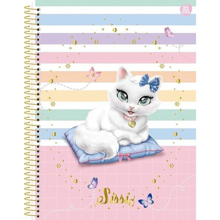 Caderno Sissi 15 matérias 240 Folhas Universitário Animativa - Imagem 4