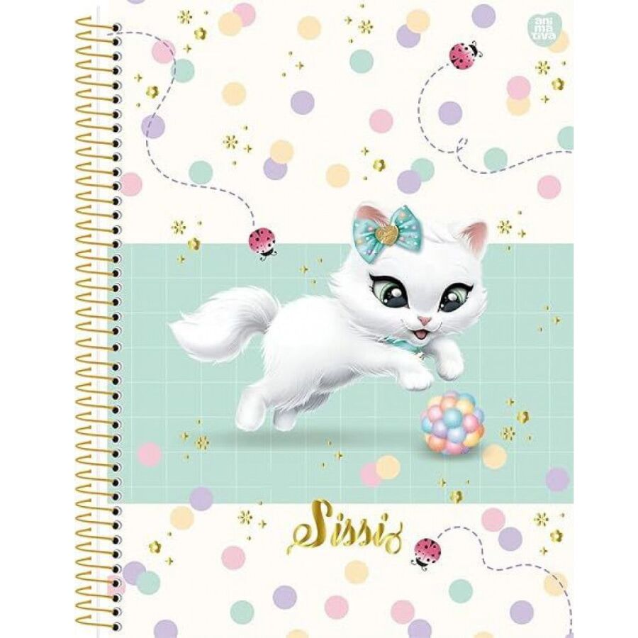 Caderno Sissi 15 matérias 240 Folhas Universitário Animativa - Imagem 3
