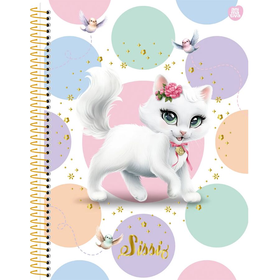 Caderno Sissi 15 matérias 240 Folhas Universitário Animativa - Imagem 2
