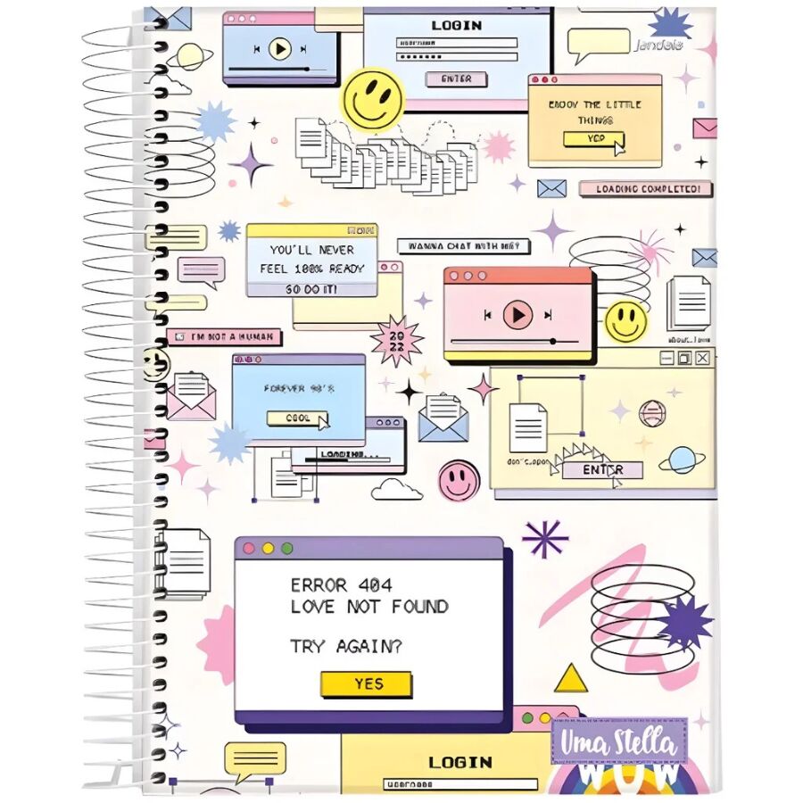 Caderno Uma Stella 15 matérias universitário Jandaia 240 folhas 27,5cm x 20cm x 2,1cm - Imagem 12